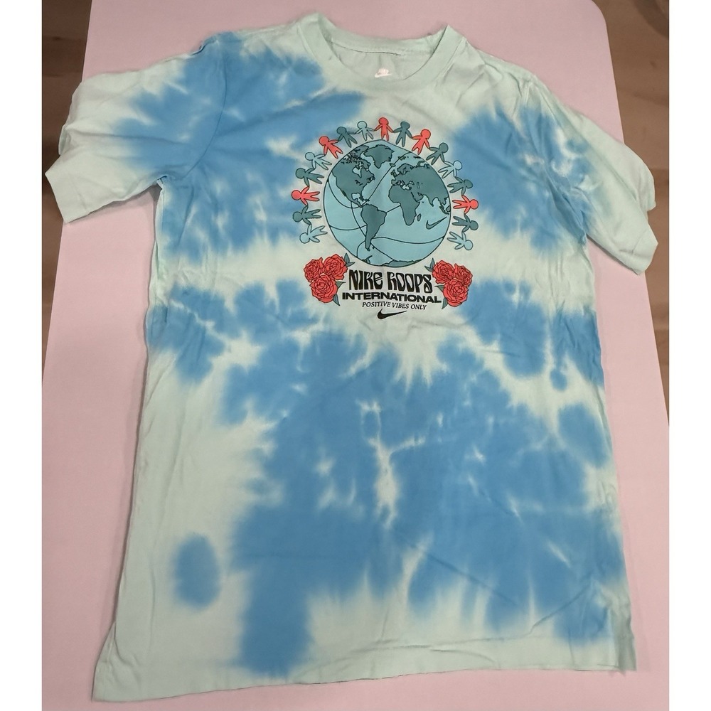 Nike Hoops International Positive Vibes Only Tie-Dye T-Shirt Youth XL